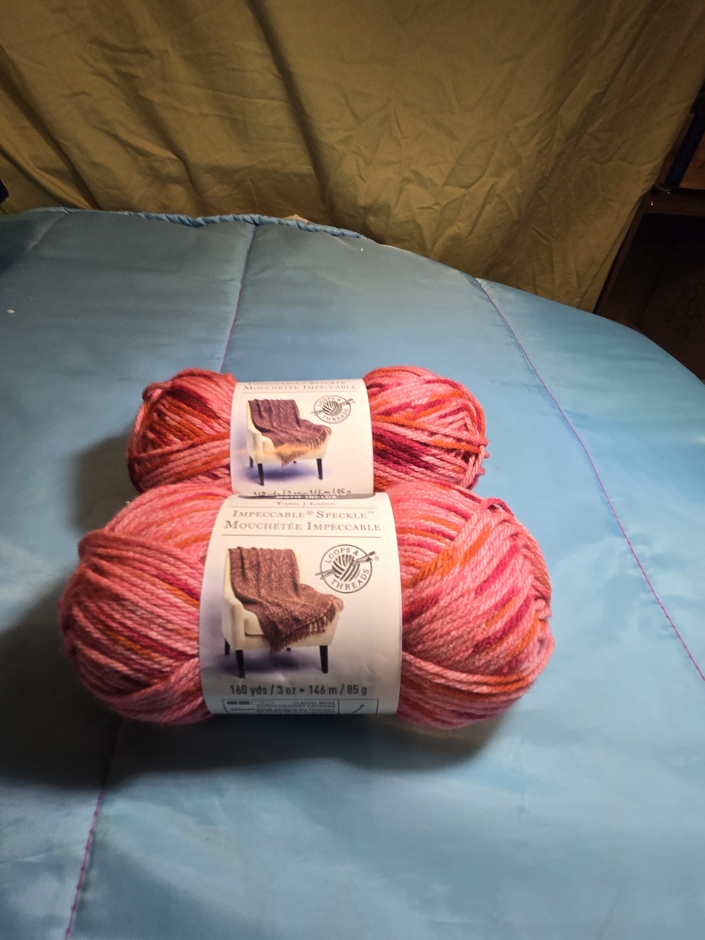 Loops and Threads Impeccable. Speckles, 220 Yrds Total 100% Acrylic, Rose Set2